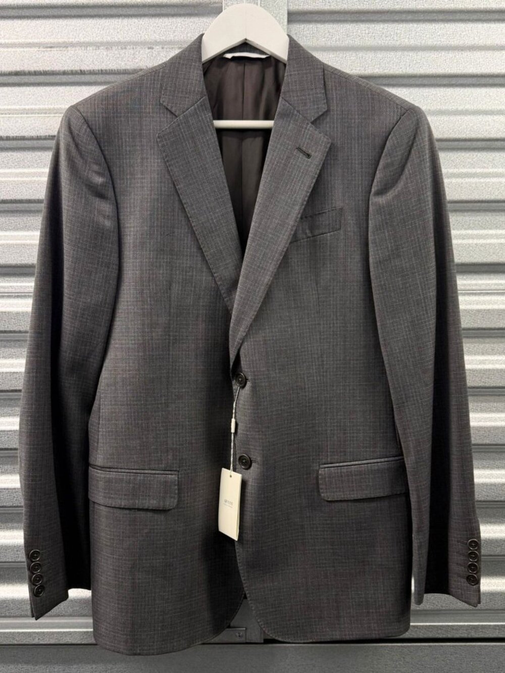 ARMANI COLLEZIONI GREY WOOL BLAZER JACKET